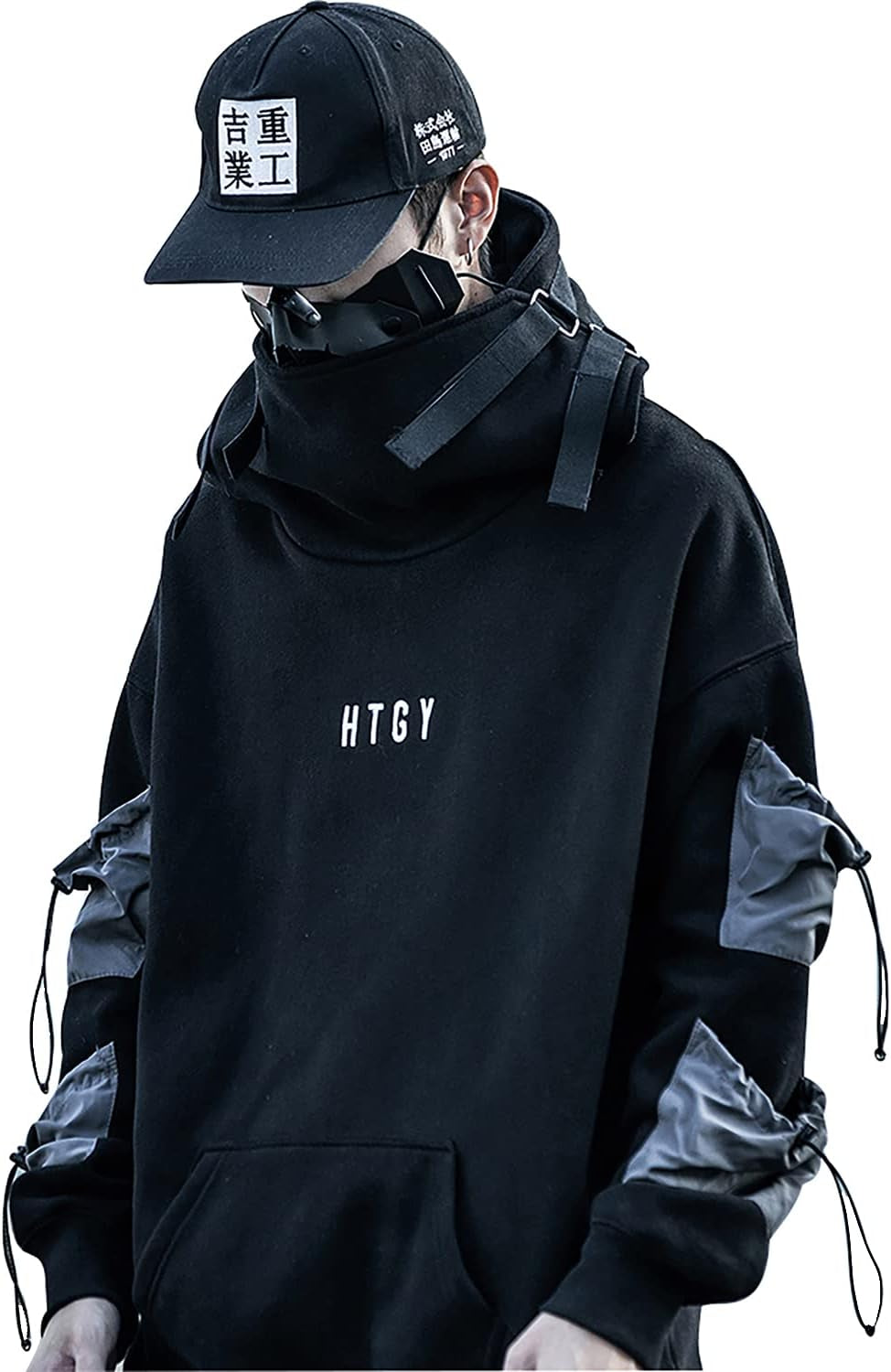 Japanese Streetwear Men'S Techwear Hoodie